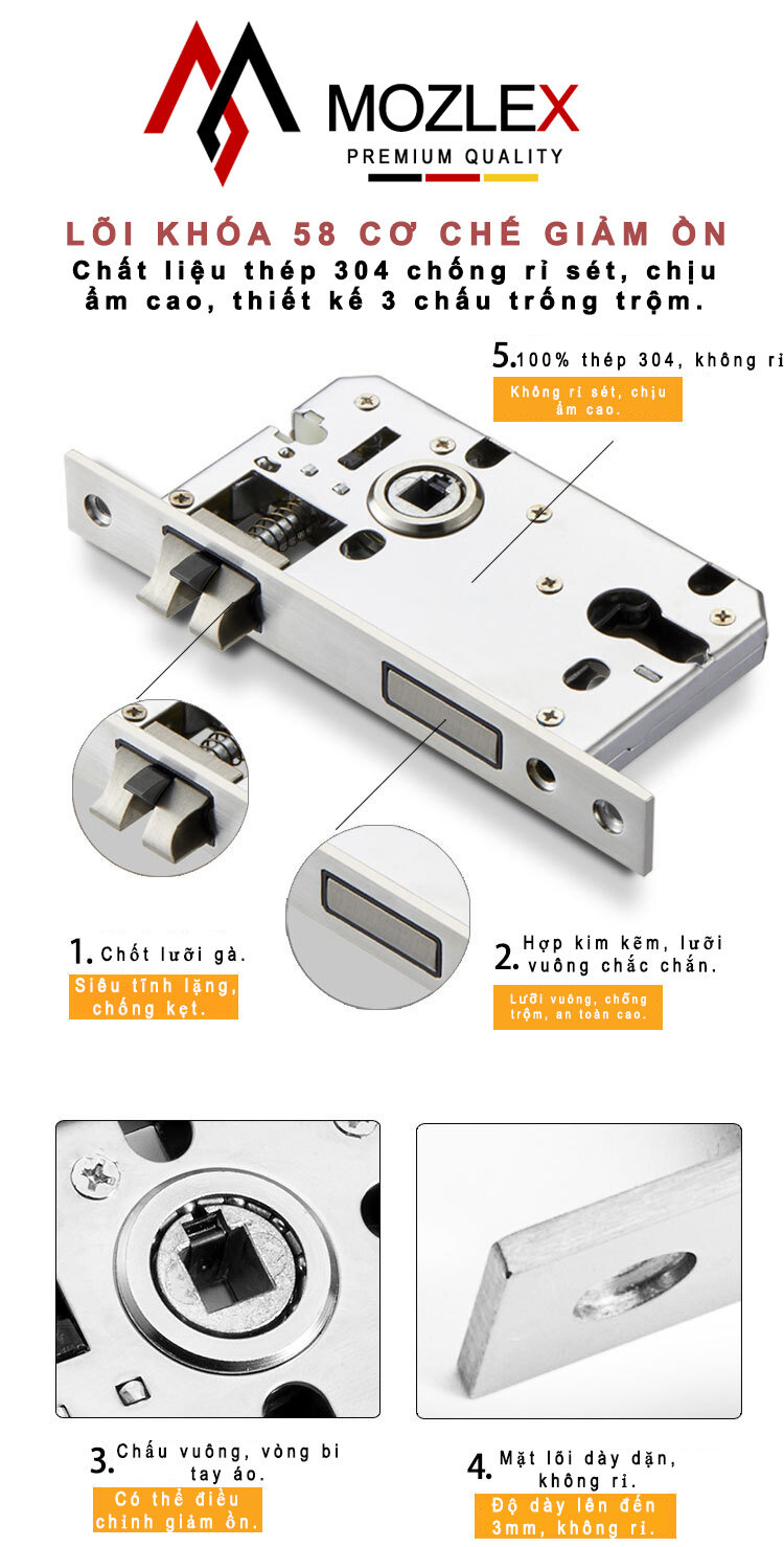 Khóa tay gạt Mozlex KC11 – CP