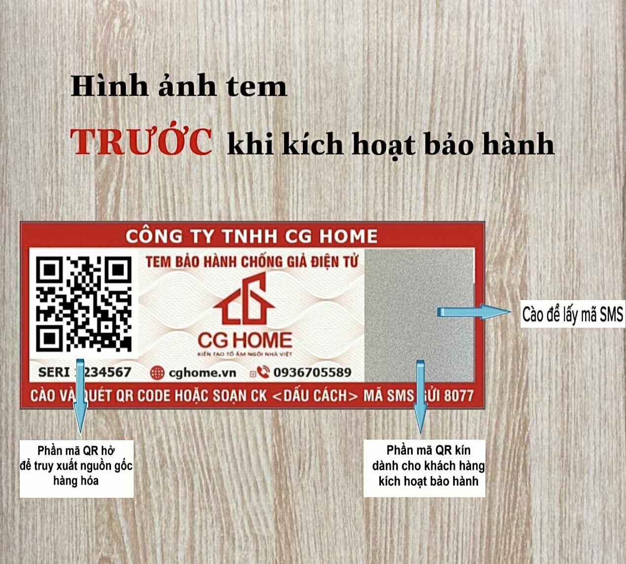 Hướng dẫn kích hoạt bảo hành điện tử cửa gỗ Composite CG Home