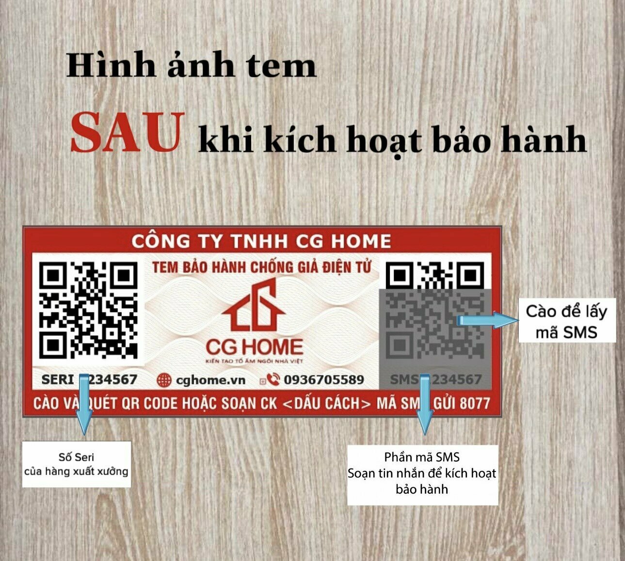 Hướng dẫn kích hoạt bảo hành điện tử cửa gỗ Composite CG Home